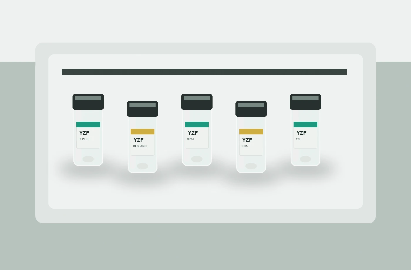 YZF research vial packaging arranged in a controlled laboratory workspace